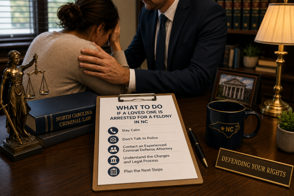 What to Do If a Loved One Is Arrested for a Felony in NC